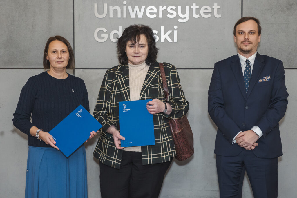 Od lewej: Prorektor ds. Kształcenia dr Ewa Szymczak, prof. UG, Zastępca Dyrektora Urzędu Statystycznego w Gdańsku Anna Mistarz, Dyrektor CKiS dr Piotr Zieliński
